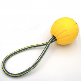 Minge pentru dresaj SK9, Fantastic Ball, cu efect de Curatare a Dintilor, din Dura-Foam, cu sfoara dubla(767)