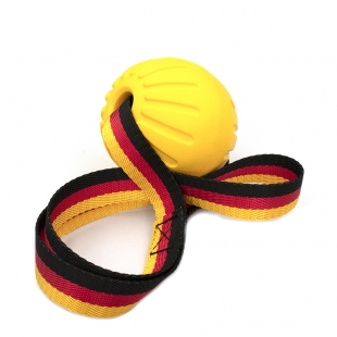 Minge LARGE SK9, 9cm Fantastic Ball, dresaj canin, cu efect de Curatare a Dintilor, din Dura-Foam, banda(4020A)