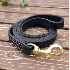 Lesa pentru caine mare, piele naturala 20mm latime, Neagra, SK9 colectia " Cel mai bun pret "