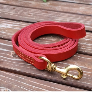 Lesa pentru caine mare, piele naturala 2cm latime, Rosie, SK9 colectia Best-Price