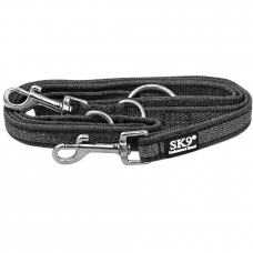 Lesa multipunct SK9 Light Negru 2,2 m / 20 mm – reglaj în 3 pozitii, bandă cauciucata antiderapanta, 2 carabiniere + 3 inele din inox