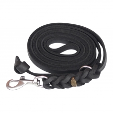 Lesă de dresaj SK9 cu nod, 16 mm, piele naturală, Inox, 250 cm