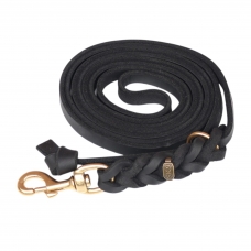 Lesă SK9 cu nod, 16 mm, piele naturală, alamă, 250 cm